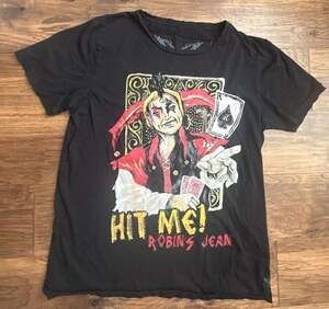 Robin's Jean Hit Me! Jester Graphic T-Shirt Black XL